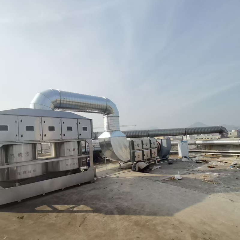 水璇柜+活性炭环保箱废气处理